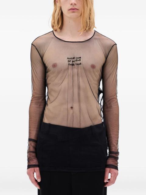 Ann Demeulemeester Angel Divine long-sleeve tulle T-shirt