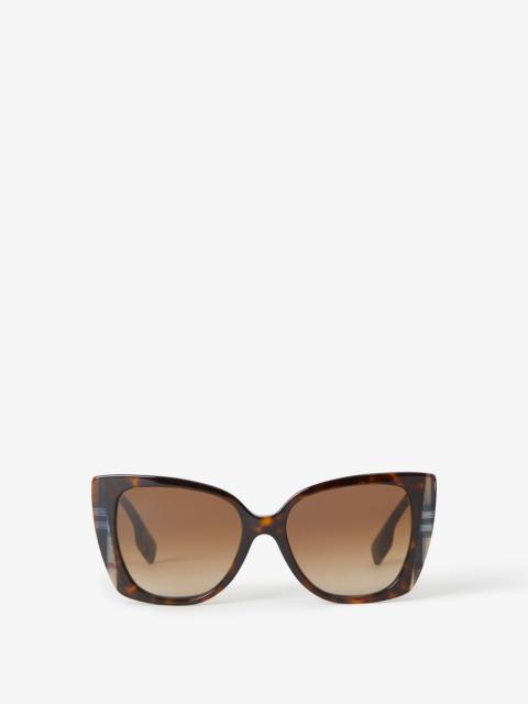 Burberry Check Oversized Cat-eye Frame Sunglasses