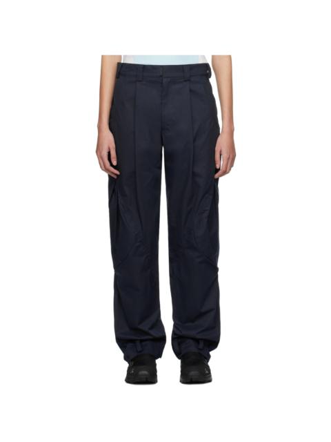 Navy Flap Pocket Trousers