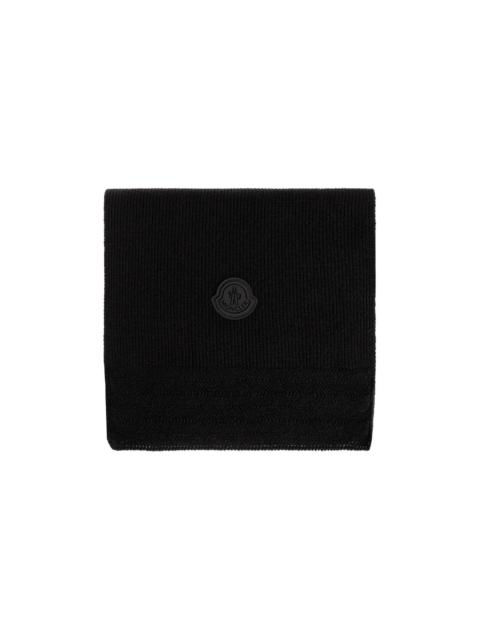 Moncler MONCLER Black Wool Cashmere Scarf New & Authentic