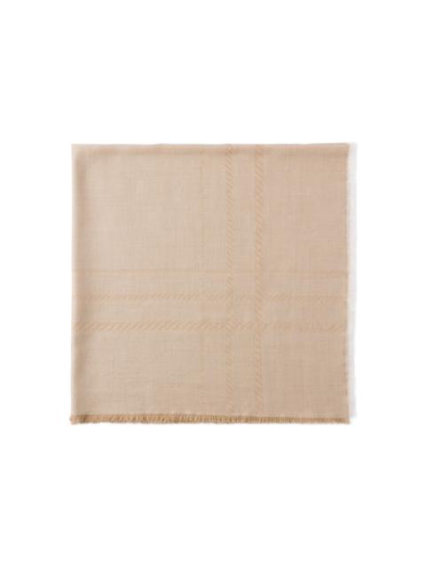 Prada jacquard fringed scarf