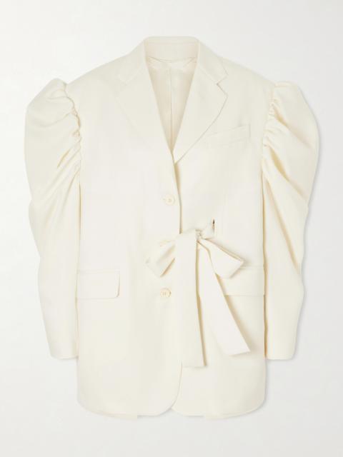Simone Rocha Open-back Woven Blazer
