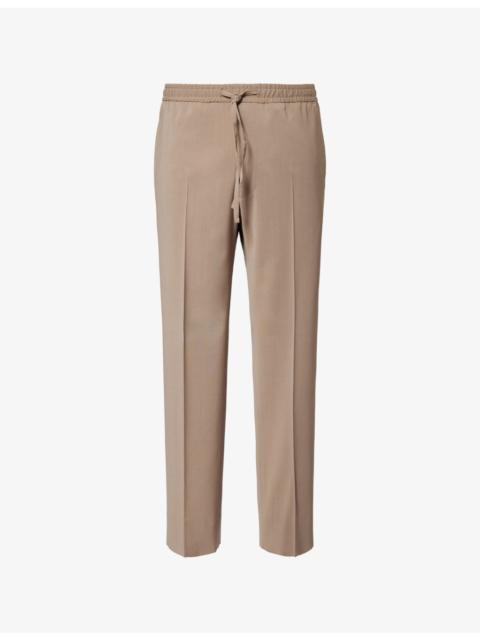 CORNELIANI Straight-Leg Drawstring Wool Trousers