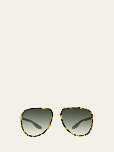 BARTON PERREIRA Cani Titanium Aviator Sunglasses