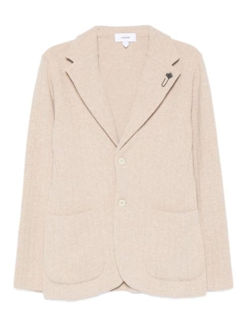 LARDINI ribbed lapel jacket