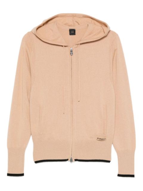 PINKO zip-up knitted hoodie