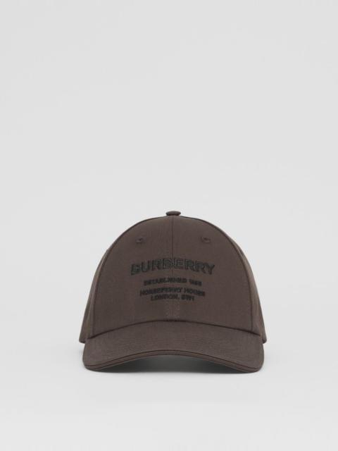 Burberry Horseferry Motif Cotton Twill Baseball Cap