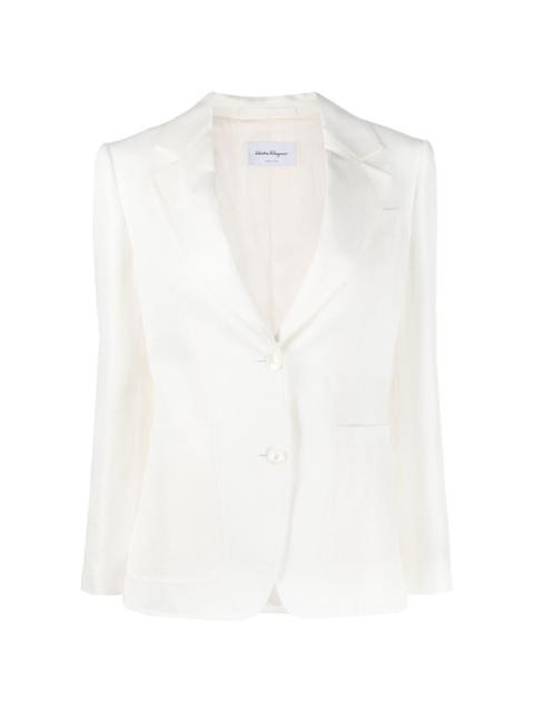 FERRAGAMO single-breasted silk-blend blazer
