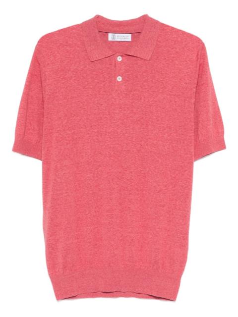 ribbed-hem polo shirt