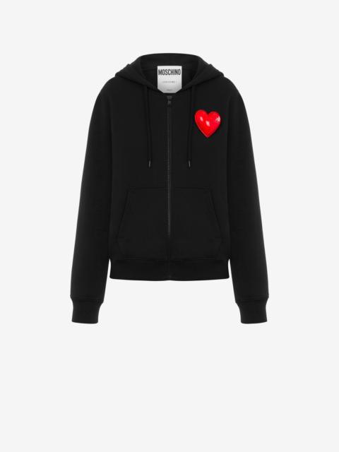 Moschino INFLATABLE HEART ORGANIC COTTON SWEATSHIRT