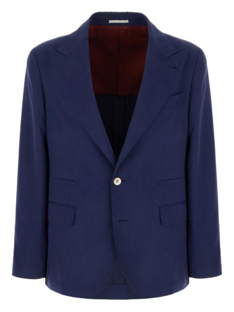 Brunello Cucinelli single-breasted silk jacket