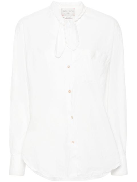 forte_forte pussy-bow cotton shirt