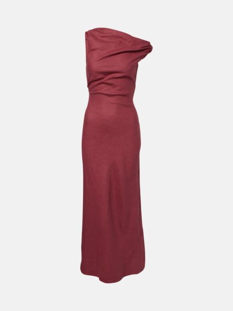 FAITHFULL Suis asymmetric linen maxi dress
