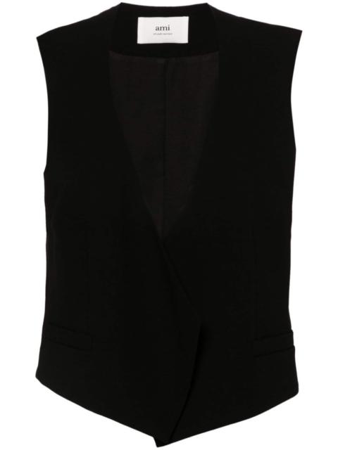 AMI Paris open-front wool waistcoat
