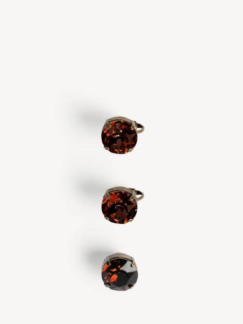 BALENCIAGA Women's Gala Earrings Set in Dark Gold/smoke