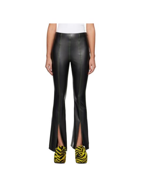 SIMONMILLER Black Iver Faux-Leather Trousers
