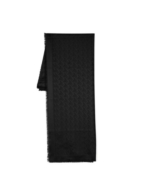 MCM graphic-pattern jacquard scarf