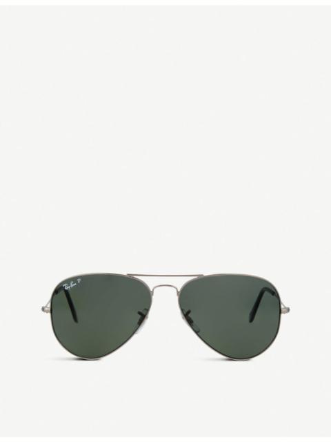 Ray-Ban Original aviator gunmetal-frame sunglasses RB3025 58