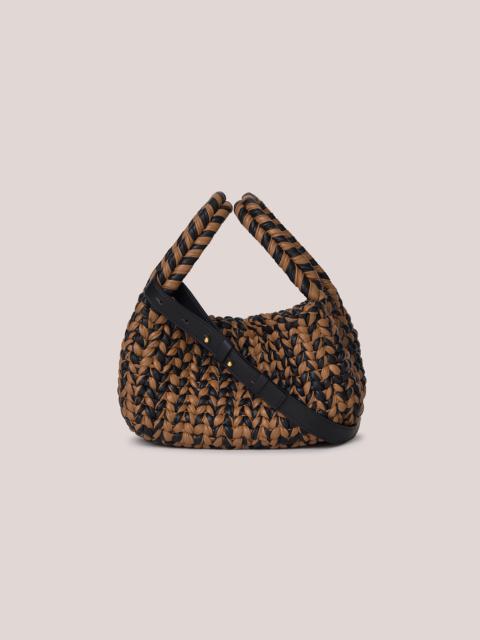 Nanushka THE BUSKET - Woven melange bag - Black