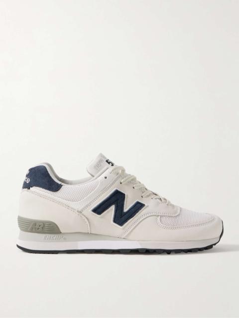 New Balance 576 Suede-Trimmed Leather and Mesh Sneakers