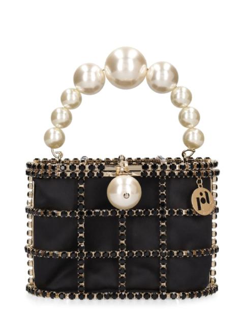 Holli shiny pearl top handle bag