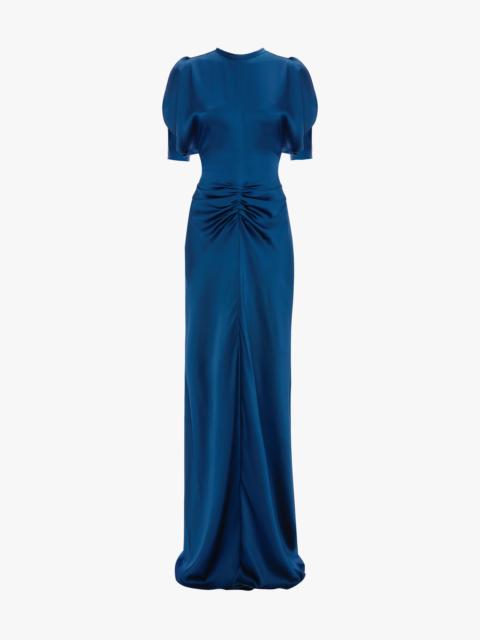 Victoria Beckham Isabella Gown In Dark Ocean