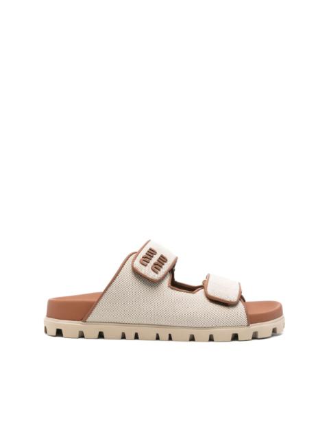 Miu Miu logo-lettering sandals