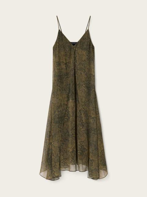 ALLSAINTS VANDA V-NECK MIDI DRESS