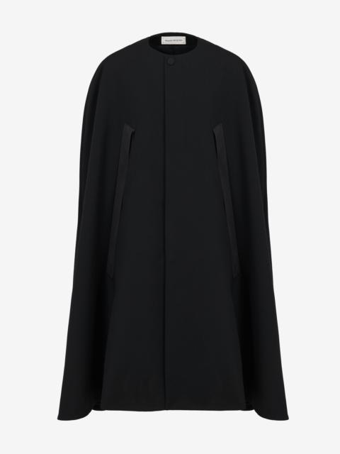 Alexander McQueen Men's Evening Cape in Black