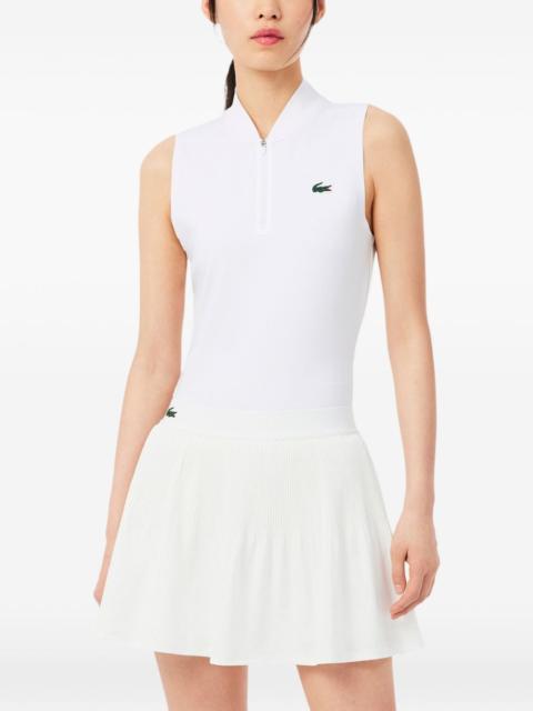 LACOSTE zip sleeveless sports top