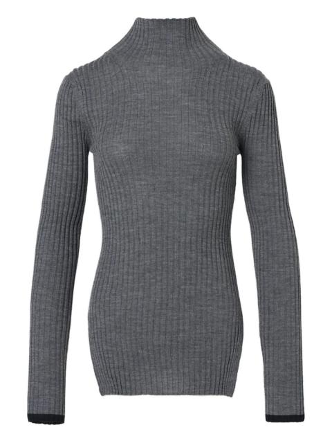 Plan C ribbed-knit turtleneck sweater
