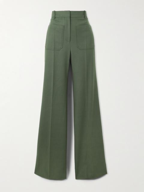 Victoria Beckham Alina Twill Wide-leg Pants