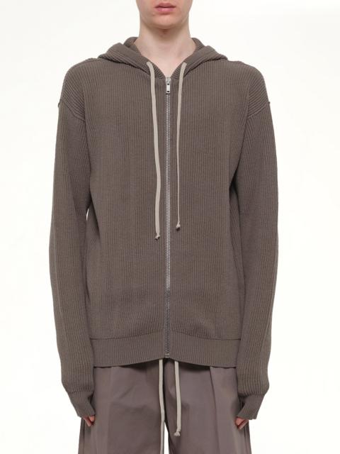 Rick Owens Zipped Hoodie in Dust