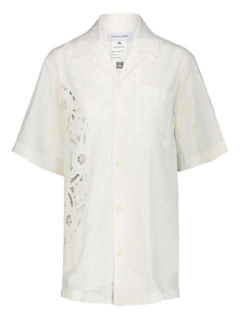 Marine Serre embroidered pocket shirt