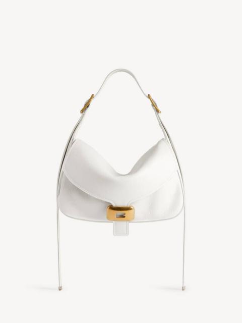 BALENCIAGA Women's Clicca Shoulder Bag Medium in White Snow