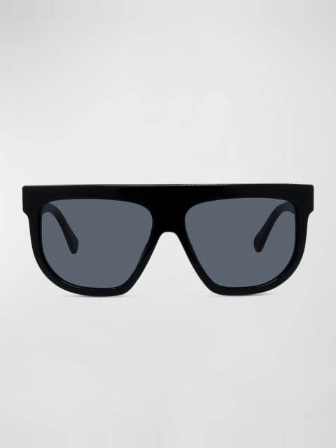 Stella McCartney Bio-Acetate Aviator Sunglasses w/ Chain Strap