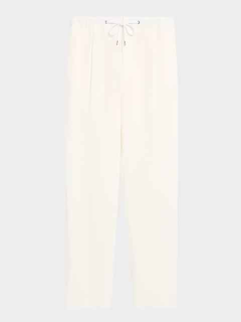 GIORGIO ARMANI Men's Linen Drawstring Trousers