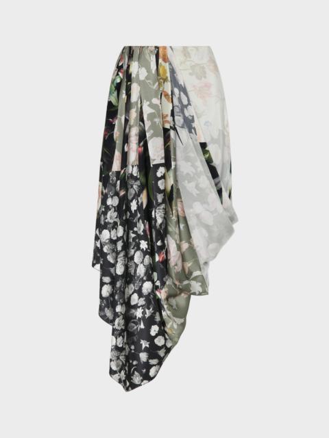 Maison Margiela Silk Floral Draped Skirt