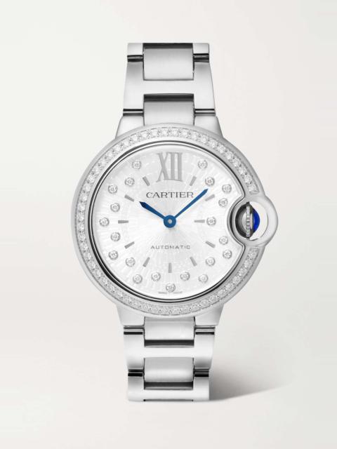 Cartier Ballon Bleu de Cartier Automatic 33mm stainless steel and diamond watch