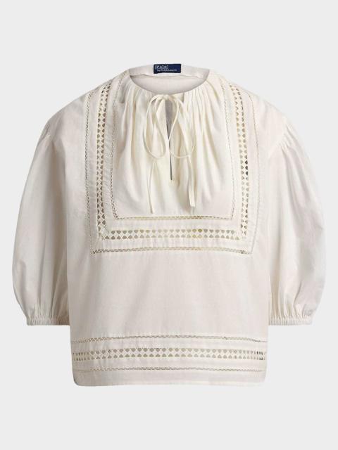 Polo Ralph Lauren Lace-Trim Cotton Top