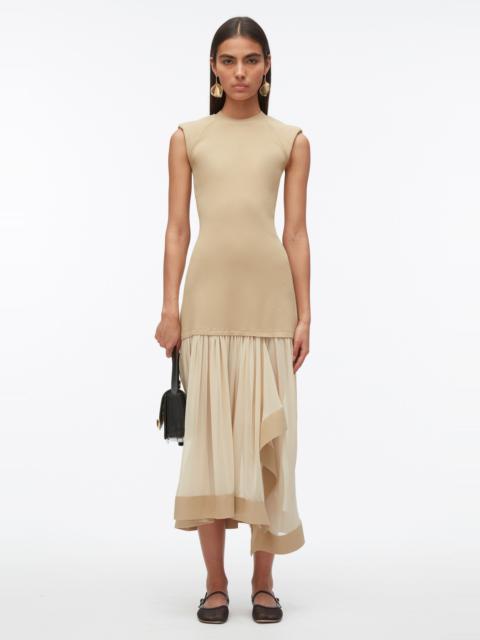 3.1 Phillip Lim Compact Rib Dress with Chiffon Skirt