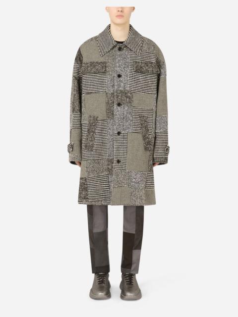 Dolce & Gabbana Wool patchwork coat