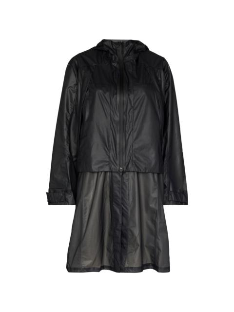 Y-3 hooded midi raincoat