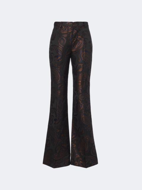 Etro Paisley jacquard cotton flared pants