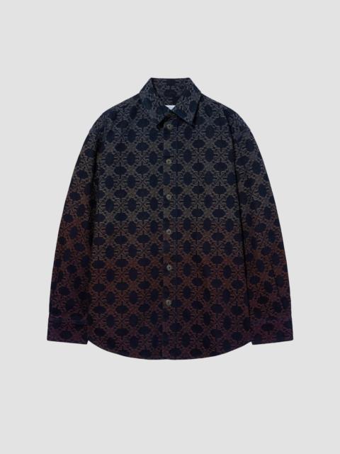 Off-White Men's Arrow Monogram Denim Jacquard Skate Jacket - Dirty Black