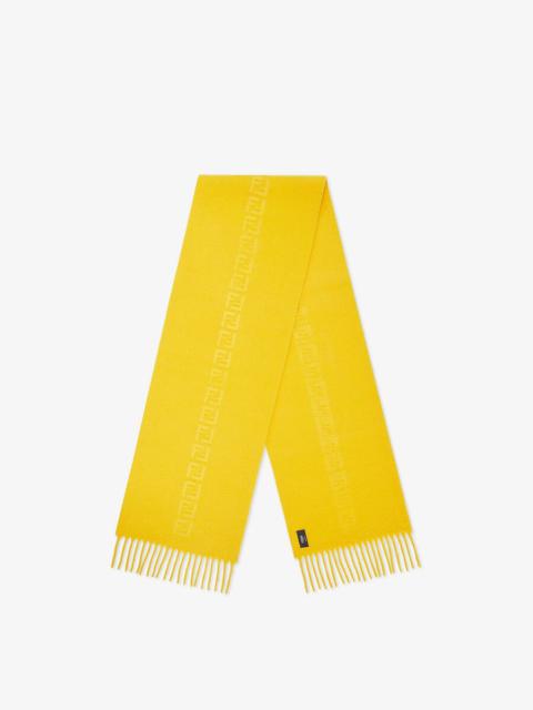 FENDI Yellow cashmere scarf