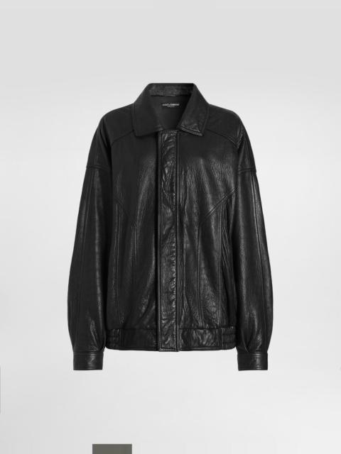 Dolce & Gabbana Single-breasted leather jacket