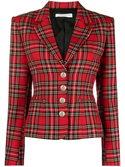 Americana tartan-check blazer