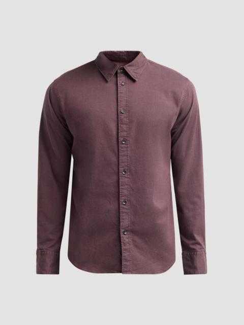 rag & bone Men's Tomlin Cotton Dobby Shirt - Dark Red