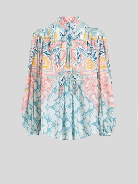 BLOUSE WITH PAISLEY SUNBURST PAISLEY PRINT